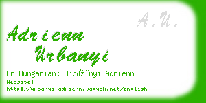 adrienn urbanyi business card